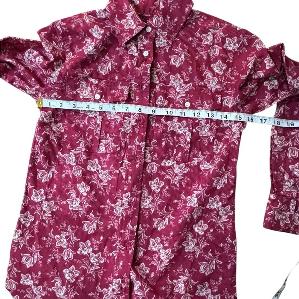 Lauren Ralph Lauren - Red Pocketed Curve Hem Floral Cuff Sleeved - XXS Wt11 - Picture 3 of 5
